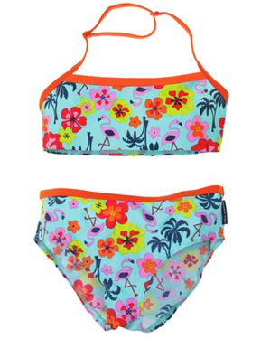 Girls' two-piece floral swimsuit on Cool Mom Picks