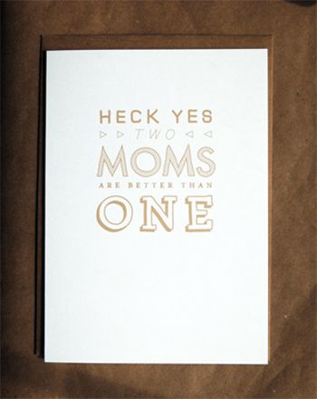 Two Moms Mother's Day Card | Cool Mom Picks