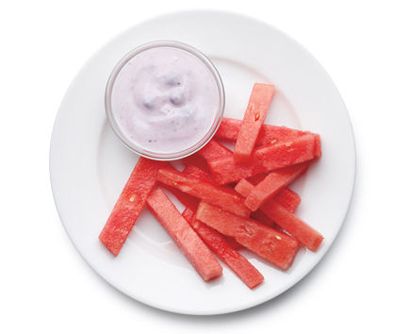 Watermelon Fruit Fries with Yogurt Dipping Sauce | real simple
