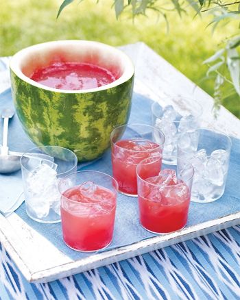 Watermelon Punch Bowl : Awesome way to serve punch at outdoor parties