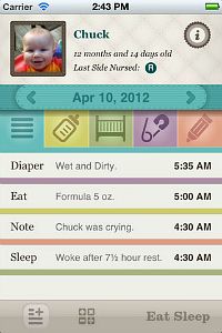 Eat Sleep baby schedule tracker app