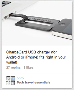 ChargeCard USB charger on Cool Mom Tech