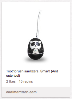 Pinterest pins worth sharing: kids' toothbrush sanitizer