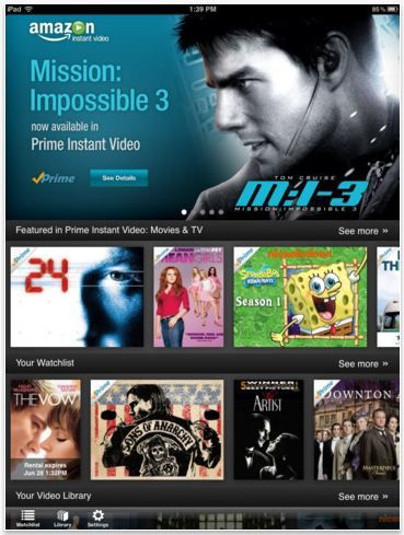 Amazon Instant Video for the iPad