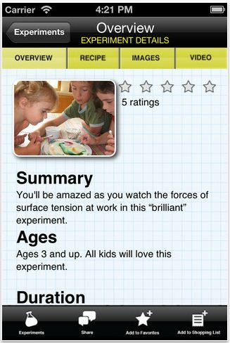 KidScience Premium home science experiments app