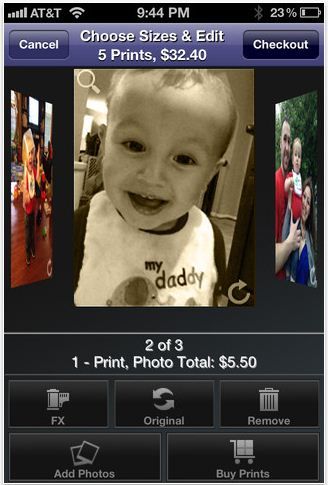 Edit and print photos with the Snapperific app