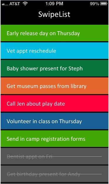 SwipeList to do list app on Cool Mom Tech