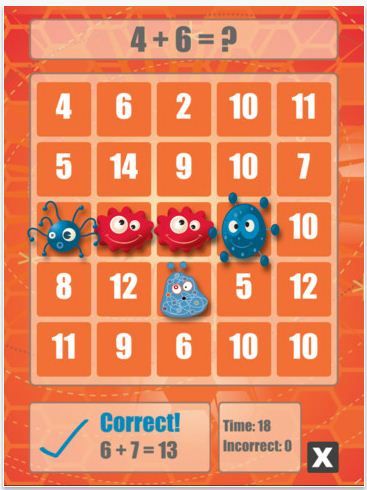 Math Bingo app for kids