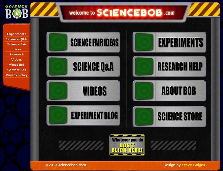Science Bob website on Cool Mom Tech 