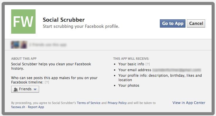 FaceWash Social Scrubber app cleans up your Facebook profile