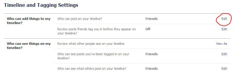 Facebook timeline privacy settings on Cool Mom Tech