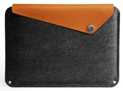 MacBook Pro Retina case in wool and leather by Mujjo