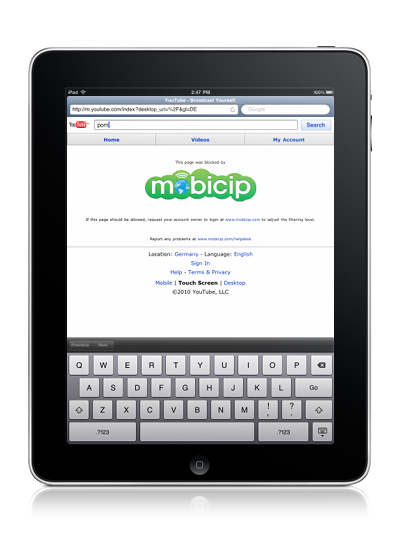 Mobicip internet security app for iPad