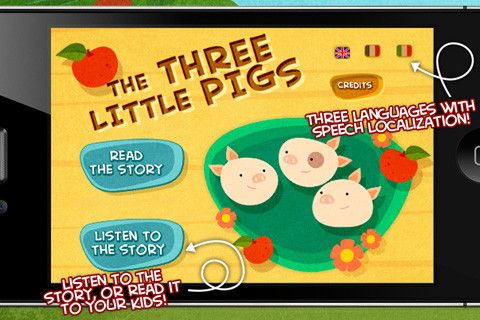 The Three Little Pigs app for kids