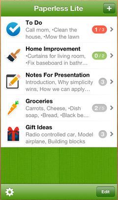 Paperless to-do list app 