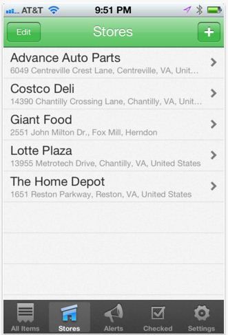 Don't Forget Your List GPS-based app 
