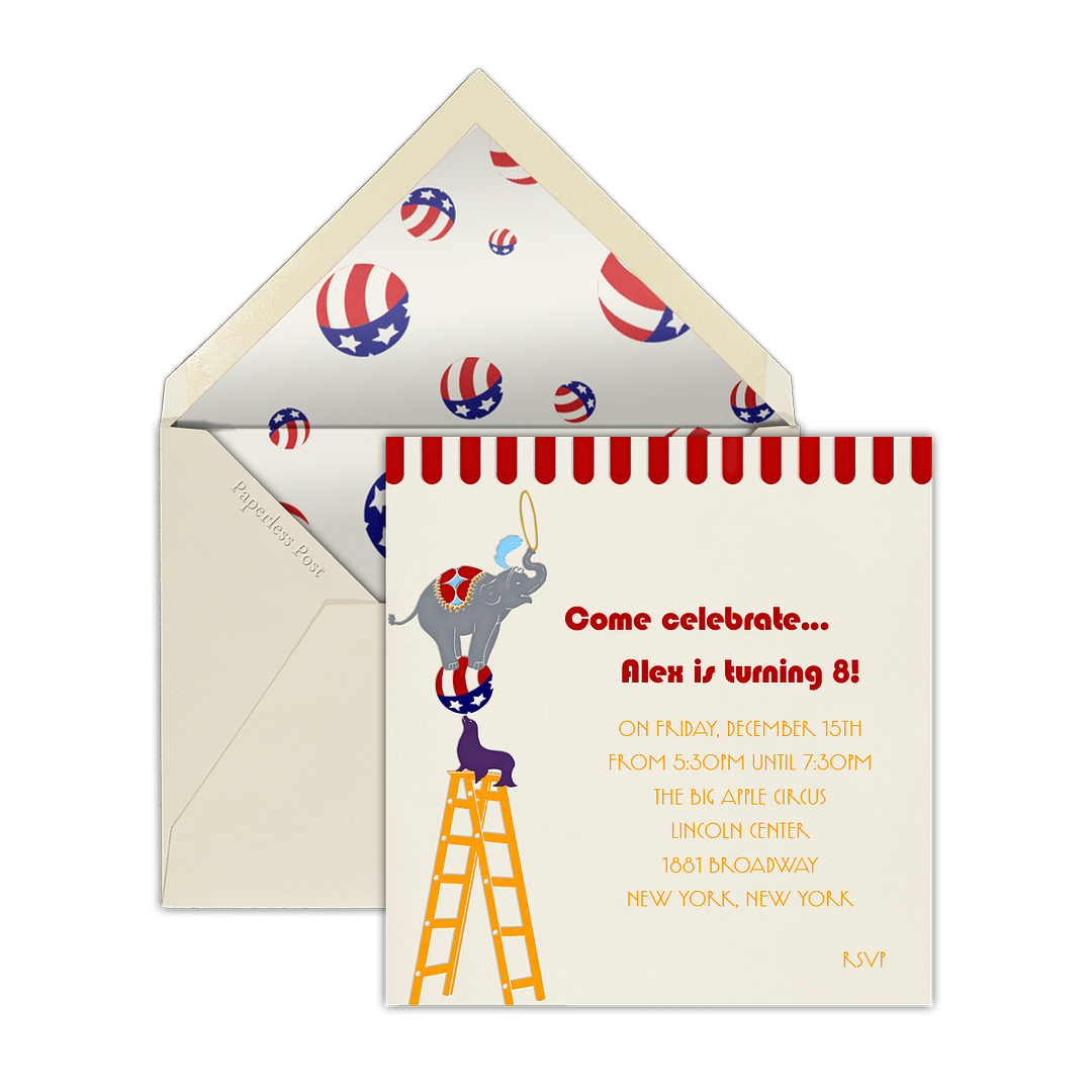 Paperless Post Kids party invitations