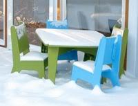 Recycled plastic kids' furniture - indoor / outdoor