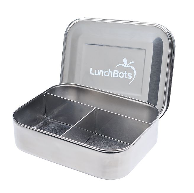 LunchBots divided stainless steel lunch box