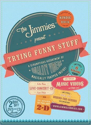 The Jimmies Trying Funny Stuff kids' DVD and CD