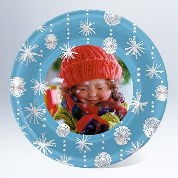 Custom holiday photo paper plate by Hallmark