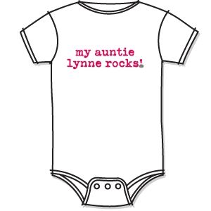 Aunties Rock personalized baby onesies