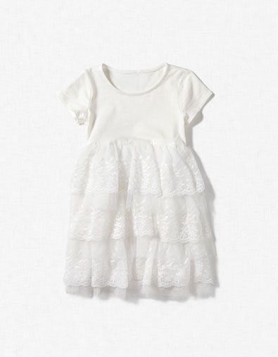 First Communion dress ideas: Zara girls' ruffled white dress