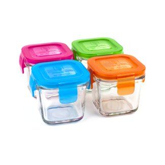Glass baby food containers from Wean Green