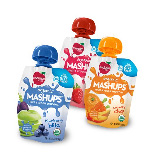 Mashups! Fruit and veggie snacks from Revolution Foods