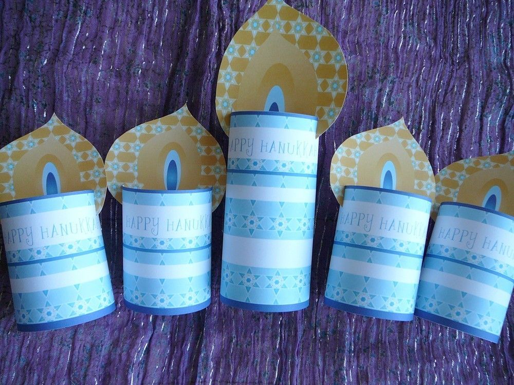 Printable Hanukkah candles for kids | Cool Mom Picks