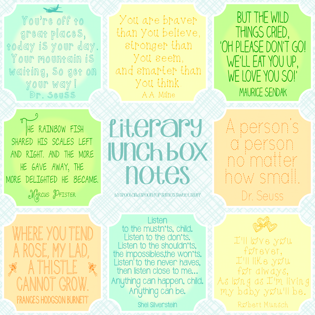 Spool and Spoon literary lunchbox notes | Cool Mom Picks