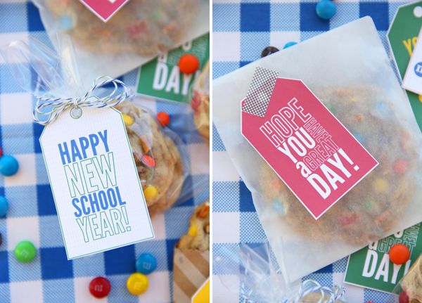 Cool free back to school printables: West and Main lunch box notes