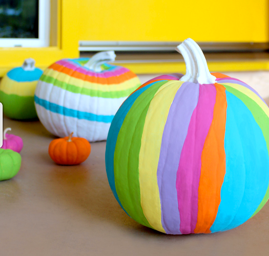 No-carve Halloween pumpkin ideas: Painted Pumpkins