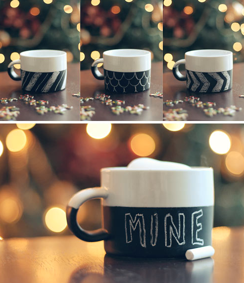 Handmade holiday gifts: Chalkboard mug