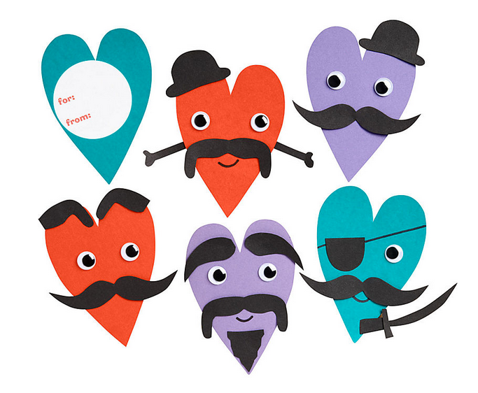 Mustache Valentines at Paper Source