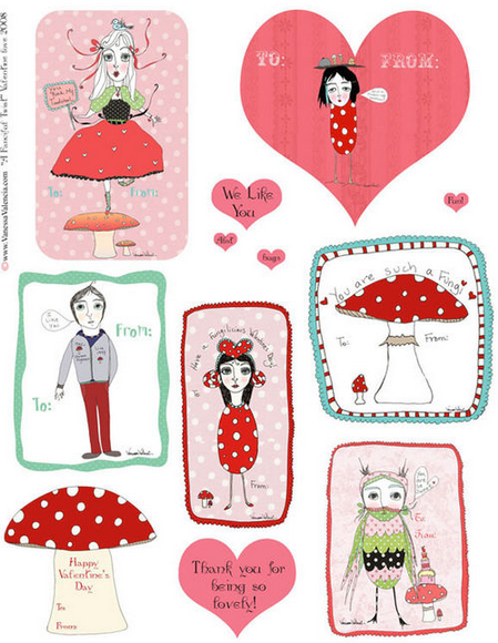 Free Printable Valentine Cards | A Fanciful Twist