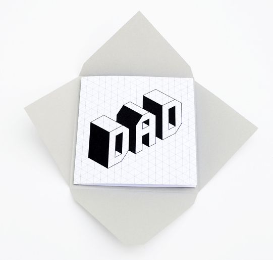 Isometric Font Father's Day card on Cool Mom Picks
