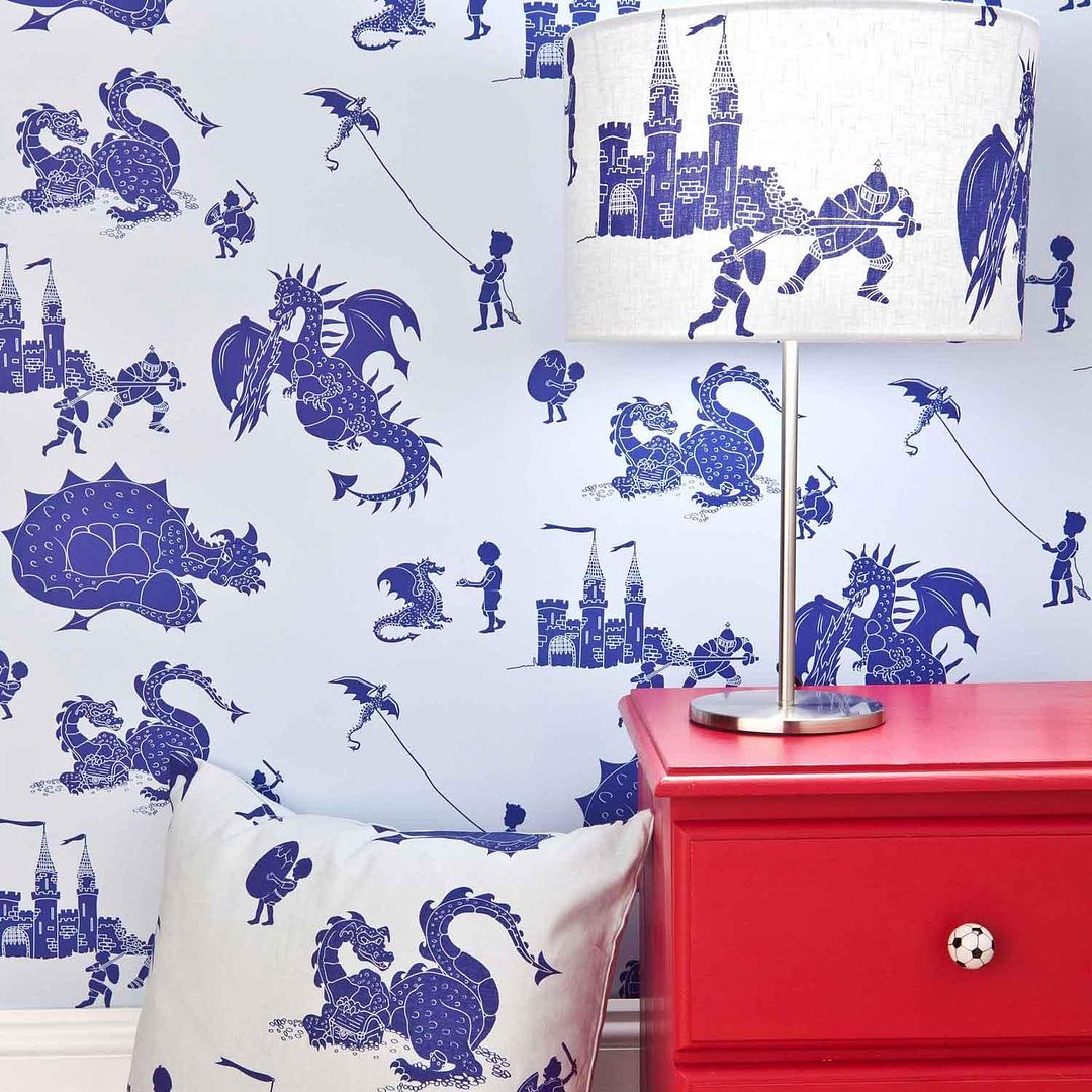 Best kids' room decor: Dragon wallpaper by Paper Boy