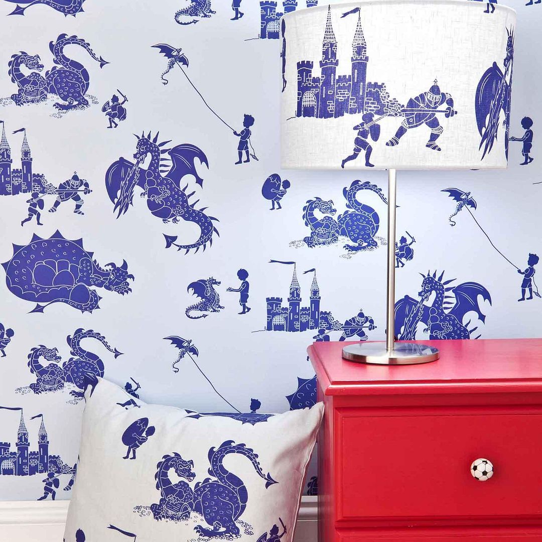 Best kids' room decor: Dragon wallpaper by Paper Boy