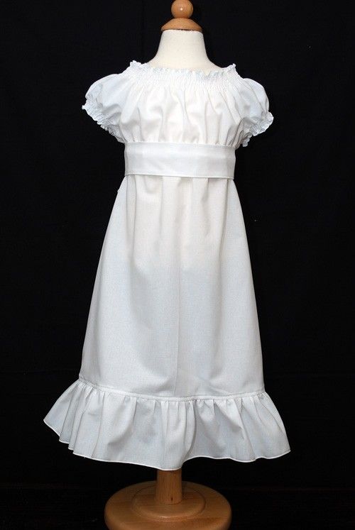 First Communion dress ideas: cotton peasant dress