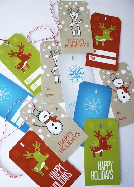 Skip to My Lou printable holiday gift tags