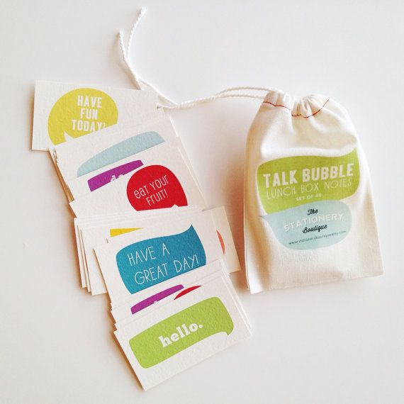 Stationery Boutique talk bubble lunchbox notes | Cool Mom Picks