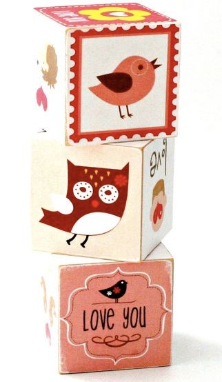 Non-sugary Valentine's gifts: Woodland Love blocks