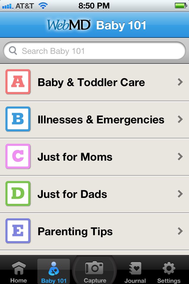 WebMD Baby app