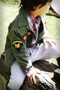 Mini Military Jacket | Homespun Vintage