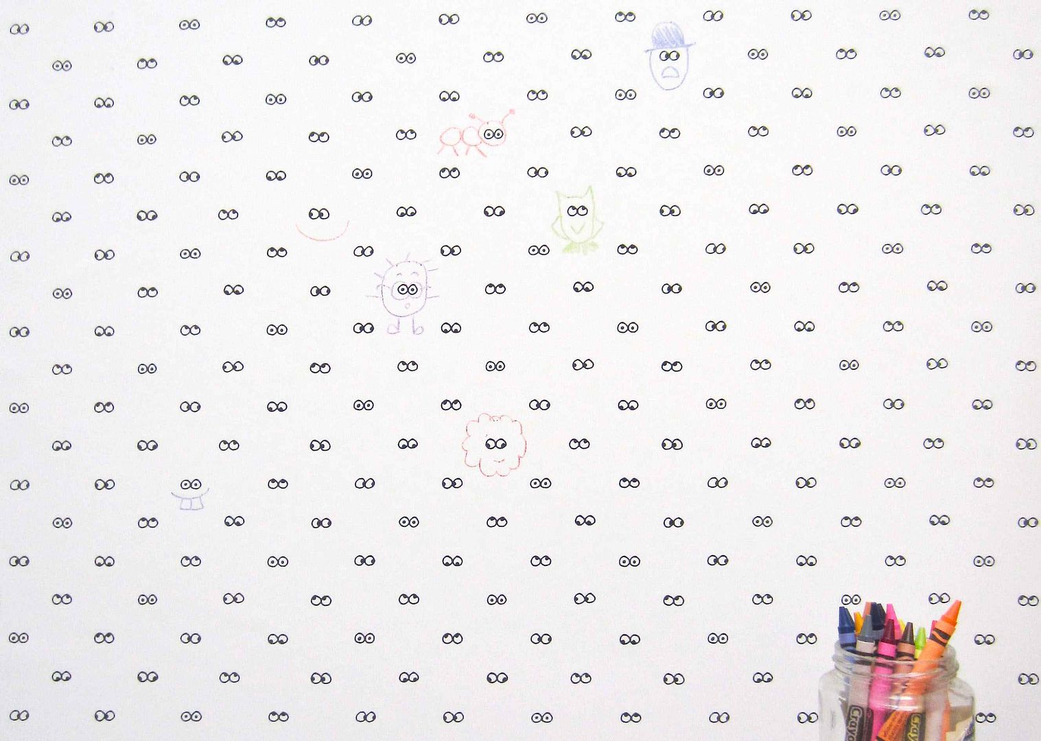 Draw on the i see you wallpaper at Cool Mom Picks