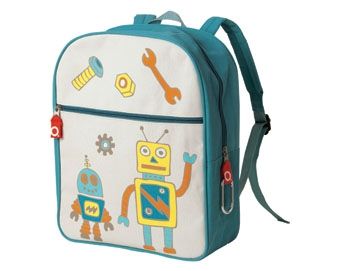 Retro Robot Zippee Backpack | Cattiwampus