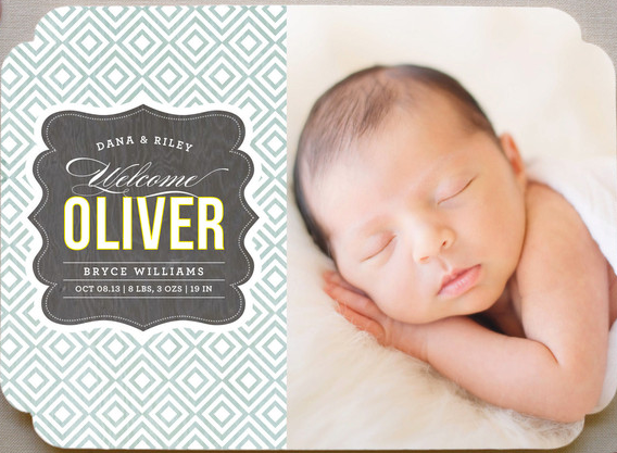 Griffinbell Studio baby announcement | Minted