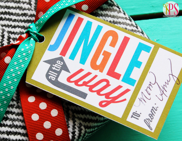 Jingle all the Way gift tags | Positively Splendid