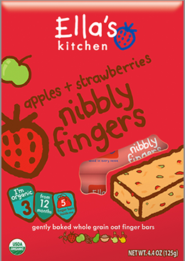 Nibbly Fingers whole grain kids' snacks from Ella's Kitchen